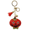 Rhinestone Pumpkin Keychain with Tassel