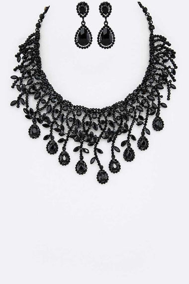 Crystal Statement Necklace Set