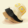 Packable crochet granny square bucket hat