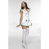 Sexy Leaf Nurse 3 Pc Button Up White Women's Halloween Costume Set Size S/M