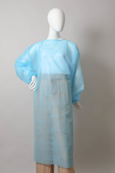 Disposable Non-woven Isolation Gown - Blue