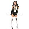 Bad Habit Nun Black & White Women's Halloween Cosplay Costume Set Size XS