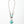 Eyelet Turquoise Necklace With Silver Chain