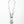 Eyelet Turquoise Necklace With Silver Chain