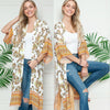 DIONA J UNDOWNER LONG DUSTER KIMONO WITH SLEEVES ONE SIZE MULTICOLOR