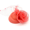 D Fascinator Hat Flower Mesh Feathers Gatsby