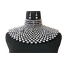 Chunky Faux Pearls Choker Collar Necklace Set