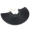 Chunky Faux Pearls Choker Collar Necklace Set