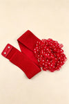 Large Chiffon Polkadot Elastic Belt