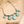 Turquoise Charm Necklace With Silver Links