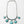 Turquoise Charm Necklace With Silver Links