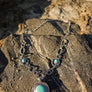 Turquoise Pendant Necklace With Silver Links