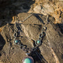 Turquoise Pendant Necklace With Silver Links