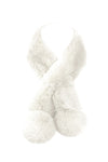 Faux Felt Fur Pompom Neck Warmer Wrap Scarf