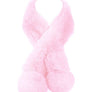 Faux Felt Fur Pompom Neck Warmer Wrap Scarf