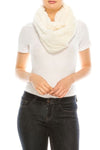 Solid Faux Felt Fur Neck Warmer Infinity Scarf