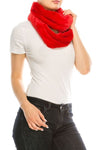 Solid Faux Felt Fur Neck Warmer Infinity Scarf