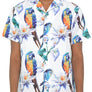 MENS TUCAN PARROT PRINT RESORT BUTTON DOWN SHIRT