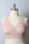 Crochet Daisy Lace Longline Bralette Plus