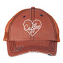 Heart and Coffee Embroidered Trucker Hat