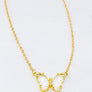 GEM STONE BUTTERFLY PENDANT NECKLACE
