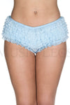 Soft rufflled shorts with back satin bow
