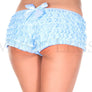 Soft rufflled shorts with back satin bow