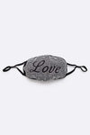 LOVE Crystal Fashion Mask