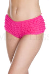 Soft rufflled shorts with back satin bow