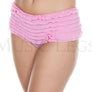 Soft rufflled shorts with back satin bow