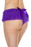 Soft rufflled shorts with back satin bow