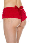 Soft rufflled shorts with back satin bow