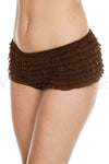 Soft rufflled shorts with back satin bow