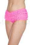 Soft rufflled shorts with back satin bow