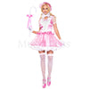 Little Bo Peep 5 Pc Pink Satin Women’s Halloween Cosplay Costume Set Size XS