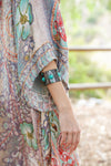 Turquoise Stone Cuff Bracelet - Rustic Style
