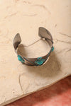 Turquoise Stone Cuff Bracelet - Rustic Style