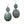 Turquoise Flower Drop Earrings - Vintage Style