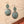 Turquoise Flower Drop Earrings - Vintage Style