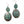 Turquoise Flower Drop Earrings - Vintage Style