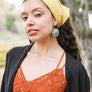 Rustic Turquoise Flower Drop Earrings