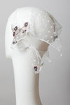 Tulle Lace Embroidered Poppy Headscarf