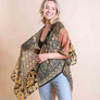 Patterned Velvet Kimono Wrap - Luxurious Layers