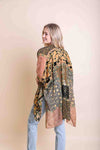 Patterned Velvet Kimono Wrap - Luxurious Layers