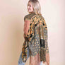 Patterned Velvet Kimono Wrap - Luxurious Layers