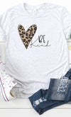 Leopard heart be kind graphic tee