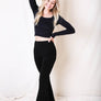 Flared Stretchy Lounge Pants With Relaxed Fit
