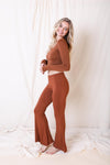 Flared Stretchy Lounge Pants With Relaxed Fit