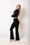 Flared Stretchy Lounge Pants With Relaxed Fit