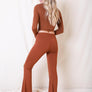 Flared Stretchy Lounge Pants With Relaxed Fit